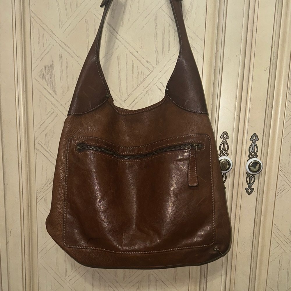 Banana republic large leather hobo bag unisex - Picture 12 of 16